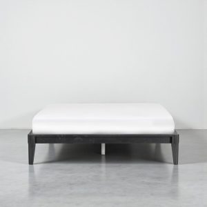 NTC Sapa Solid Wood Platform Bed Frame – Full Size Burnt Black