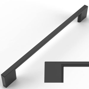 Amerdeco 10 Pack Matte Black Cabinet Pulls – 10 Inch Kitchen Handles