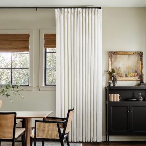 Natural Cream Pinch Pleated Linen Curtains 92 Inch – Semi Sheer Drapes