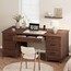 GarveeHome 60” Fluted Executive Office Desk with File Drawers