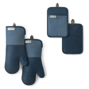 KitchenAid Basketweave Mitt And Pot Holder 4 Pack
