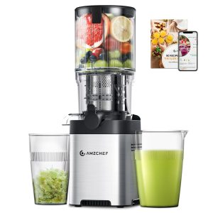 AMZCHEF Slow Masticating Juicer Machine for Whole Fruits & Vegetables
