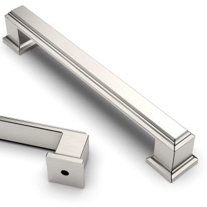 Asidrama 5" Brushed Satin Nickel Cabinet Pulls – Kitchen Drawer Handles, 10 Pack