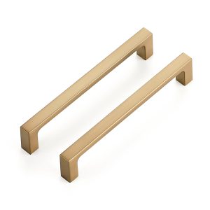 Ravinte 10-Pack 5" Square Cabinet Handles – Champagne Bronze Drawer Pulls for Kitchen Cabinets & Hardware