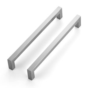 Ravinte 32-Pack 8" Square Cabinet Handles – Satin & Brushed Nickel Drawer Pulls for Kitchen Cabinets & Hardware