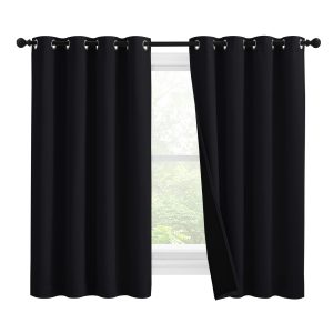 NICETOWN Truly Blackout Curtains 57 Inch, 2 Panel Set