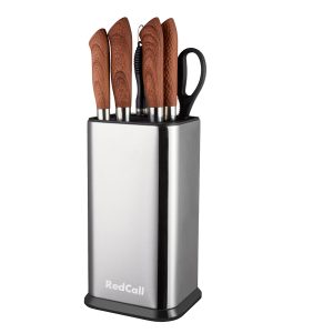 Universal Stainless Steel Knife Block Without Knives, Silver