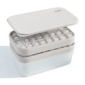 Yuriya Ice Cube Tray Set with Lid & Storage Bin – 64 Cubes