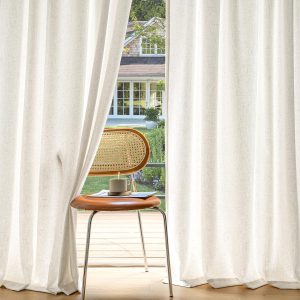 MIULEE Privacy Linen Curtains 2 Panels, Light Filtering