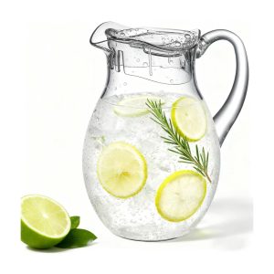 72oz BPA-Free Unbreakable Plastic Pitcher with Lid – Shatterproof Fridge Water Jug for Iced Tea, Juice, Milk & Drinks