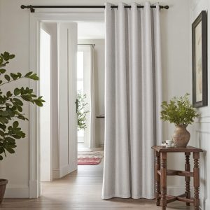 JINCHAN Stone White Light Filtering Curtain 84 Inch Length