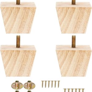 Metany 2-Inch Wood Furniture Legs 4-Pack